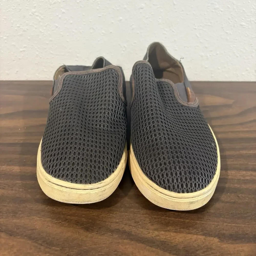 OluKai Pehuea Slip‎ On Gray Mesh Casual Sneakers Shoes Womens Size 8.5
